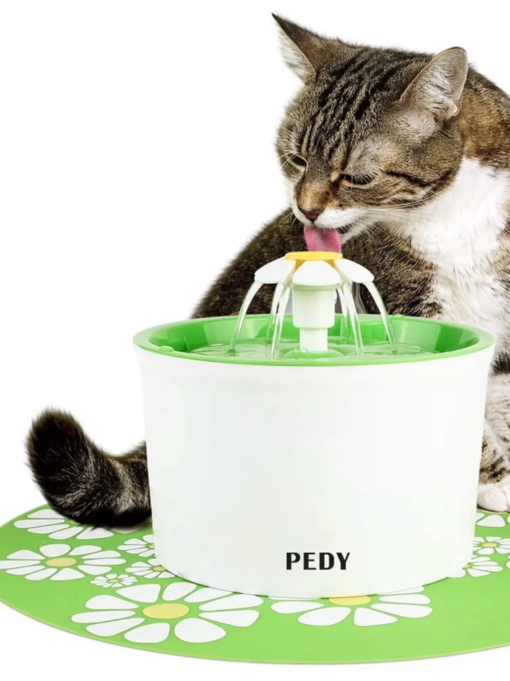 NWT -Green & White Cat Water Fountain - Automatic Pet Drinking Fountain
